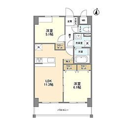 ルーカス長崎諫早I 2LDKの間取図画像