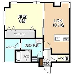 グランパセオ元今泉 3階1LDKの間取り