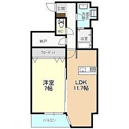 グランパセオ元今泉 5階1LDKの間取り