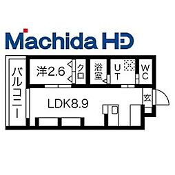 エヌエムキャトフヴァンオンズ 1LDKの間取図画像