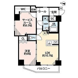 プレール・ドゥーク板橋舟渡 1SLDKの間取図画像