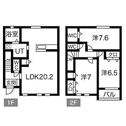 Liberta A103 1階3LDKの間取り