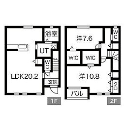 Liberta B103 1階3LDKの間取り