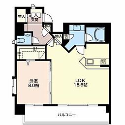 鵜の森レジデンスＵＲＢＡＮ　ＳＴＡＧＥ30 7階1LDKの間取り