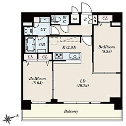 S-RESIDENCE四日市安島aloggio12月契約限定キャンペーン実施中 12階2LDKの間取り