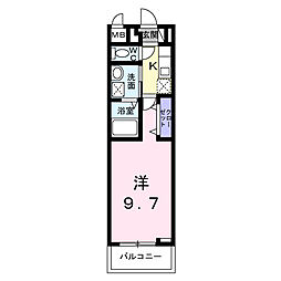 ヒカルサ熊谷久下 1Kの間取図画像