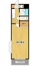 パティオス清水 1階1Kの間取り