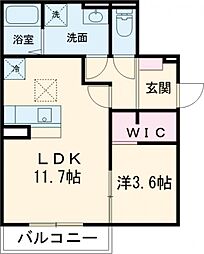 PREMILIFE須賀 1階1LDKの間取り