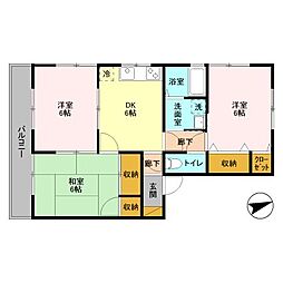 サイプレス北習志野 1階3DKの間取り