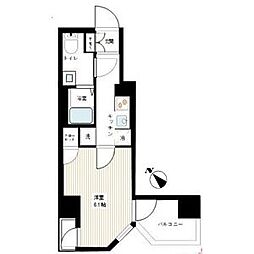 メディフィス横濱関内 903 9階1Kの間取り