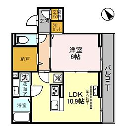 D-Sereno志木幸町 1LDKの間取図画像