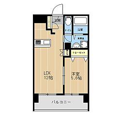 ル・ボヌール 1LDKの間取図画像