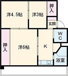 ヴィラナリー木太II1号棟 3階3Kの間取り