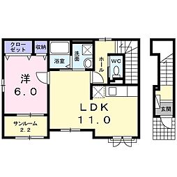 ステーション矢吹北町 1LDKの間取図画像