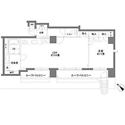 カスタリアお茶の水 7階1LDKの間取り