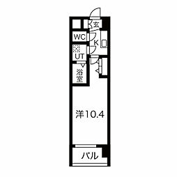THE MUSIC COURT 1Kの間取図画像