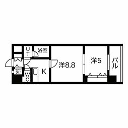 THE MUSIC COURT 2Kの間取図画像