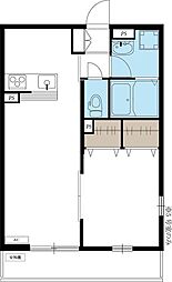 JR埼京線 与野本町駅 徒歩13分の賃貸アパート 1階1LDKの間取り