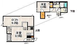CB和白フラン 1LDKの間取図画像