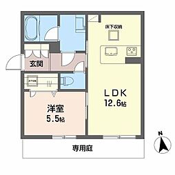 Carrefour菊陽 1LDKの間取図画像