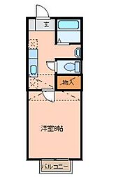 伊藤賃貸住宅　ＷＥＳＴ 2階1Kの間取り