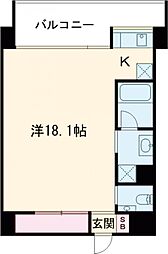 グランリーオ ワンルームの間取図画像
