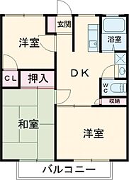 サンシティいずみ 1階3DKの間取り