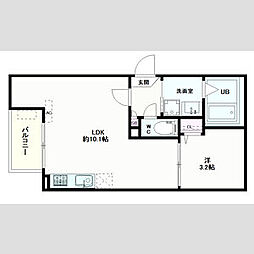 Jack sunashindenI 3階1LDKの間取り