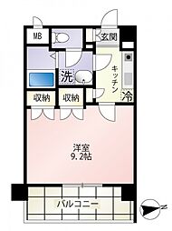 第24友建ビル 6階1Kの間取り