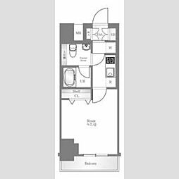 プレール・ドゥーク木場駅前 1Kの間取図画像
