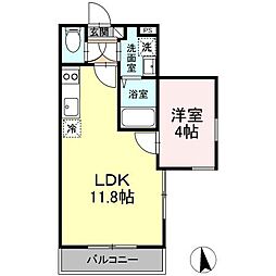 メゾン・ド・リアン 3階1LDKの間取り