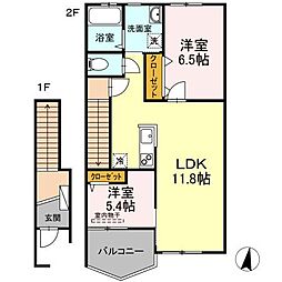間取図画像 2LDK