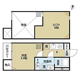ＥＸＣＥＥＤ 2階1Kの間取り