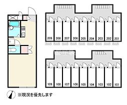 リバーサイドＴＭＩ 1階1Kの間取り