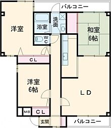 甲南アセットプランドール加古川 3LDKの間取図画像