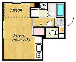 Ｌｕｃｉａ 3階ワンルームの間取り
