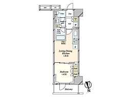 パークホームズ東陽町 1階1LDKの間取り