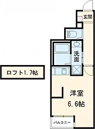 あんしん+浜寺公園 ワンルームの間取図画像