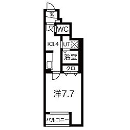 JR陸羽東線 古川駅 徒歩12分の賃貸アパート 1階1Kの間取り