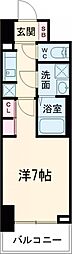 S-RESIDENCESAKAI-HAMADERAaxial 1Kの間取図画像