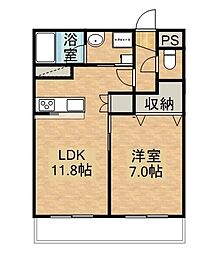Ｍ’ｓ　ｏｎｅ（エムズ　ワン） 5階1LDKの間取り
