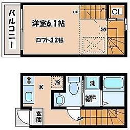D-CASA文化町 1階1Kの間取り