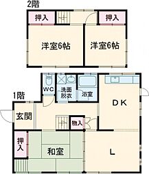 メゾンくわなM13 1階3LDKの間取り