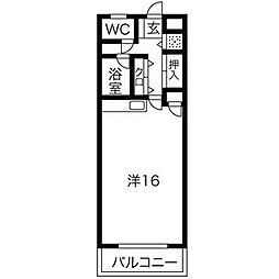 ハイネス菅原 ワンルームの間取図画像