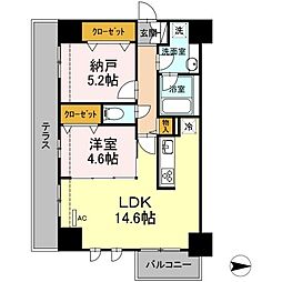 グレイスコート・アイエス 1階1LDKの間取り
