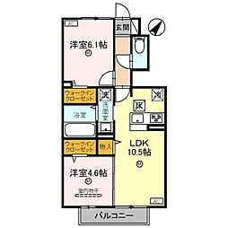 パームツリー　（Palm　Tree） 1階2LDKの間取り