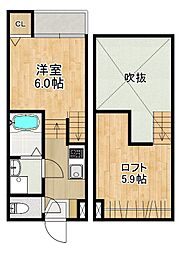 MODERN PALAZZO MATSUYAMA 1階1SKの間取り
