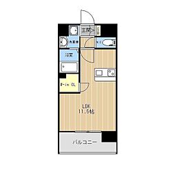 LIBTH・TSUBOIannex ワンルームの間取図画像