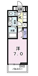 フォレスト・ヴィラ 1Kの間取図画像