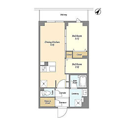 ＫＤＸレジデンス田園調布南 4階2DKの間取り